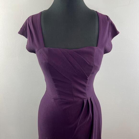 STOP STARING Purple Plum Pinup Wiggle Bodycon SLIMMING SEXY Dress S Small - Picture 2 of 8